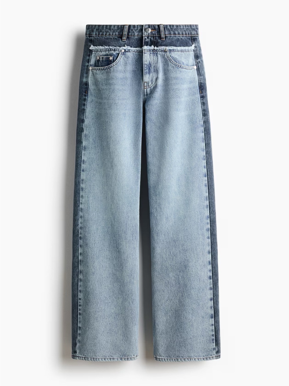 STELLA MCCARTNEY H&M
TWO-TONE STRAIGHT-LEG JEANS light denim blue Size 0
